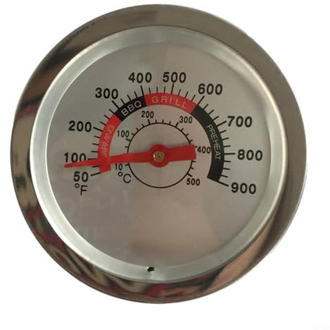 CWOQOCW Thermomètre de four à pizza, jauge de température pour barbecue, thermomètre de four extérieur, forme ovale, chiffres faciles à lire, performance stable.