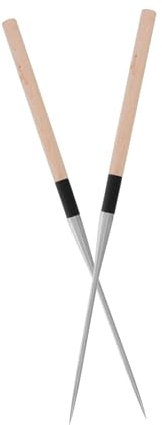 Amosfun Palillos Japoneses De Cocina Largos De Acero Inoxidable 150 Mm Punta Precisa Reutilizables Para Sushi y Emplatado Profesional Restaurante Japonés, Juego De 2 Piezas