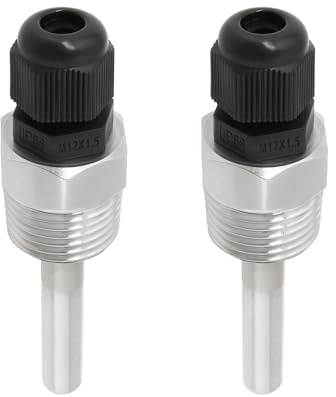 OTOTEC 2pcs Manchons Immersion pour Sonde de Température de Poche G1/2 en Acier Inoxydable 304 pour Capteur de Température de 6 Mm (8 X 50 Mm)