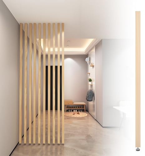 Générique Cloison EE Séparation Bois, Cloison Séparation Poteau Intérieur, Separation de Piece pour Entrée, Restaurant, Bureau, Colonne Décoration(Natural-1 Pcs,70cm)
