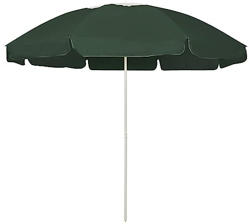 WKIEQACO Parasol de plage pour la maison et le jardin Vert 240 cm
