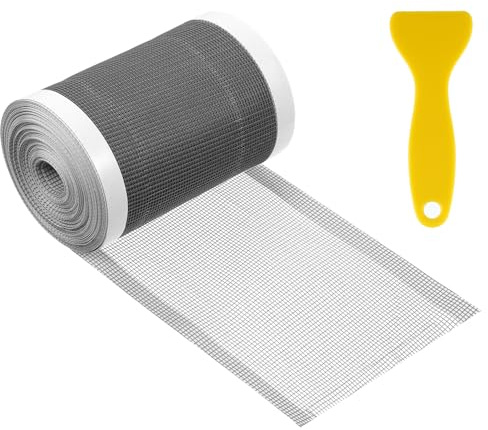 10cm X 10m Haarfänger Dusche Haare Duschabfluss Abflusssieb Selbstklebend Dusche Mesh Aufkleber mit Plastikspachtel Badewanne Abfluss Aufkleber für Duschen Badewannen Küchen