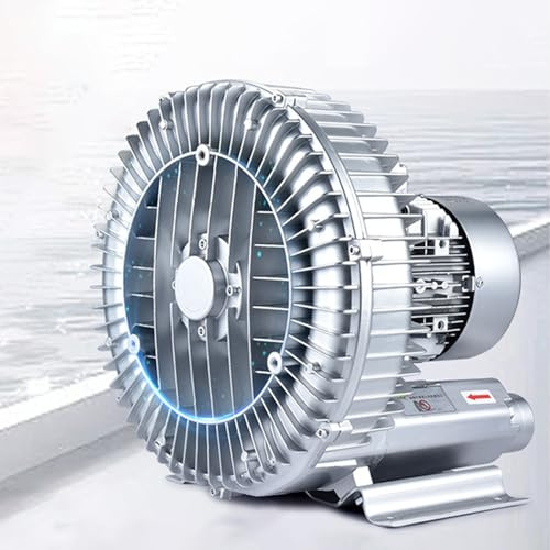 WEICNE Ventilateur À Haute Pression De, Pompe À Air Puissante Industrielle De Ventilateur Centrifuge, Aérateur D'Étang À Poissons De Pompe À Vide,Silencieux,120W