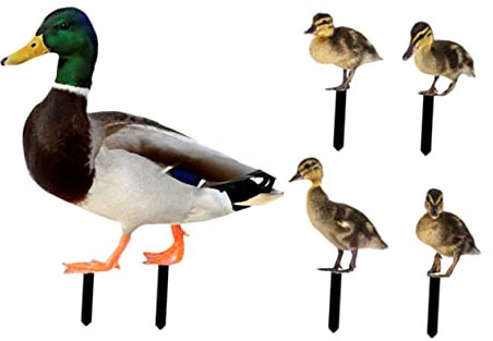 Toyvian Piquet Décoratif Jardin Canard Acrylique Réaliste Cane Adulte Canetons Résistants Aux Intempéries pour Extérieur Pelouse Et Cour