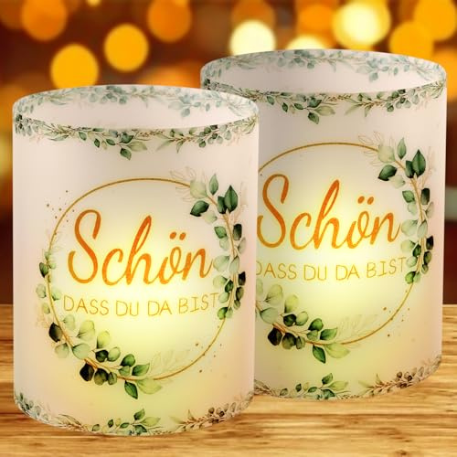 12 Windlicht Tischdeko Schön, DASS Wir Zusammen Feiern, Karneval Deko, Fasching Deko, Hochzeitsdeko Tisch, Geburtst, Grün
