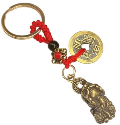 PLAFOPE Porte-clés Piyao Cuivre Pendentif Décoratif pour à Dos Ornement Suspendu Magnétique Accessoire Simple et Élégant pour Clés et Sacs
