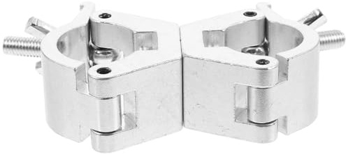 LOLIPPYY Aluminum Alloy Double Clamp Light Truss Clamp with Cross Universal Design for Reliable Hold and Stable Connection, Suitable for Display and Construction, Bearing 150kg, Silver