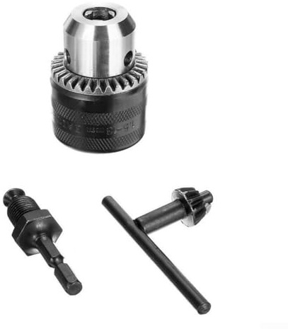 BlesConi Pour mandrin de perceuse sans clé de 1,5 à 13 mm avec filetage 1/2-20UNF, adaptateur de changement rapide pour visseuse à percussion, convertisseur à 3 mâchoires en métal pour SDS PLUS et