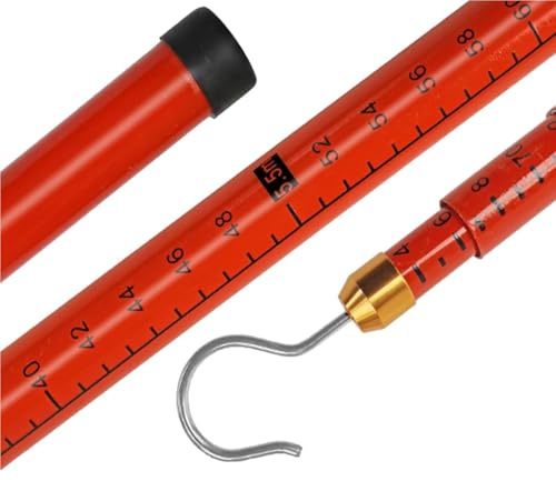 Teleskopisk mätsticka med bärväska - Isolerad hartsstång for säkra höjdmätningar - 1 st(Orange,6m)