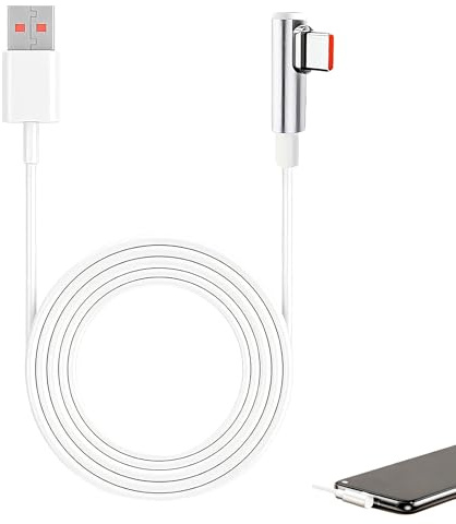 1,8M Câble USB C Coudé Charge Rapide 120W et 6A, USB C Coudé à 90 Degrés, Câble de Type C pour Turbo Charge, Synchronisation et Charge Sécurisée, Compatible pour Xiaomi 15T 14T 13Pro 12T 11T POCO