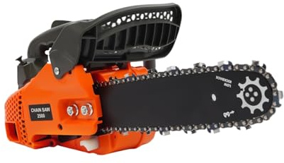 Motosierra de gasolina de 25,4 cc, motor de 2 tiempos, motosierra ligera de gasolina con bloqueo de seguridad y mango superior, motosierra compacta de gasolina para jardinería, corte de árboles, leña