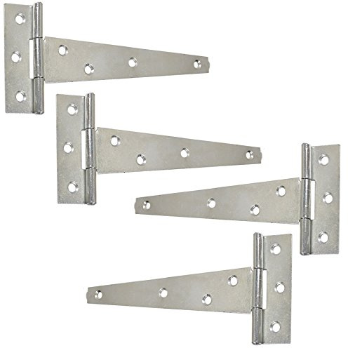 2 x Paar verzinkt Zink 20,3 cm/Verlaufsfilter lang Tee Scharniere – Garden Gate/Schuppen/Tür T Scharniere