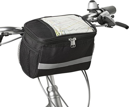 Giving Fahrradtasche Lenker Reflektorstreifen Fahrradkorb Vorne Klett Kühltasche Fahrrad 21,5 x 12,0 x 15,0 cm Fahrradpacktasche