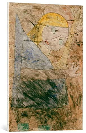 kunst für alle Leinwandbild: Paul Klee Engel noch tastend - hochwertiger Druck, Leinwand auf Keilrahmen, Bild fertig zum Aufhängen, 60x85 cm