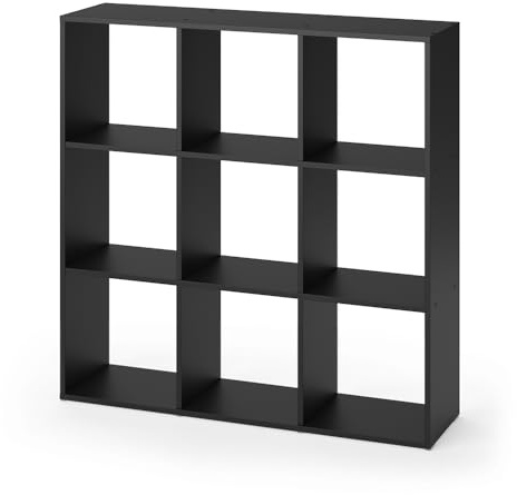 Vicco Raumteiler Nove, Schwarz, 104 x 108 cm | zur flexiblen Raumaufteilung und Aufbewahrung nutzbar