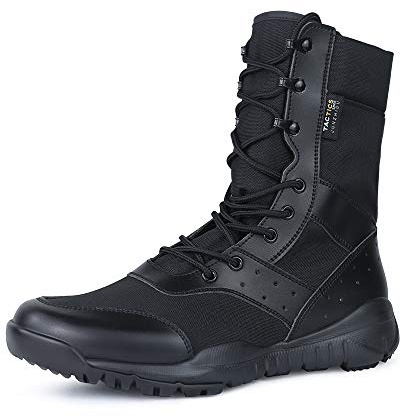 QUNLON Botas militares Hombre Botas Tácticas 6 Botas Ligeras Profesionales con Suela EVA Botas de Combate Impermeable botas senderismo hombres Model521 43EU