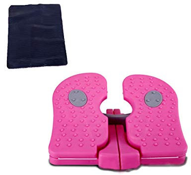ZXLLAFT Stepper, Multifunktions-Beinabnehmen Mini-Schrittmaschine In-Situ-Stepper rutschfeste leichte Faltbare Stepper Home Weight Loss-Maschine,Rosa