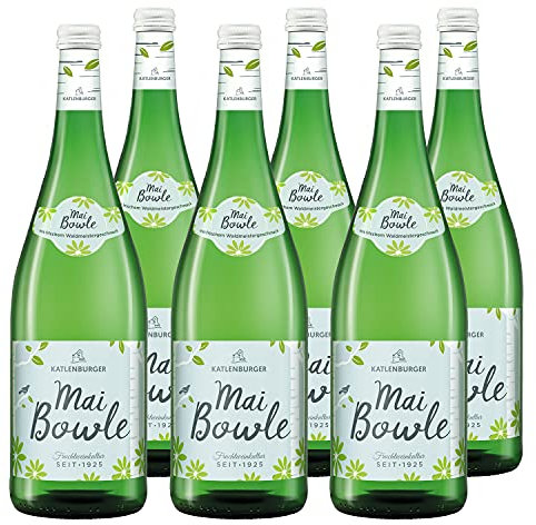 KATLENBURGER - Maibowle | Frische und spritzige Bowle aus hochwertigem Fruchtwein aus Deutschland. Geschmacksrichtung Waldmeister. Inhalt: 6x 1l mit 7% vol.