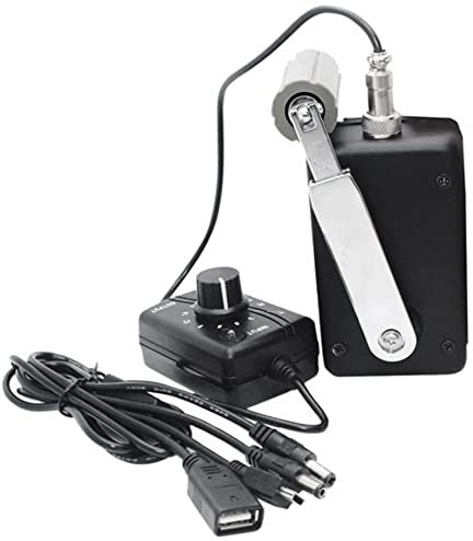 ASXZ Générateur à manivelle Portable, Petite Dynamo 30W, Chargeur de téléphone d'urgence extérieur, avec convertisseur de Tension 0-28V DC-DC,Noir