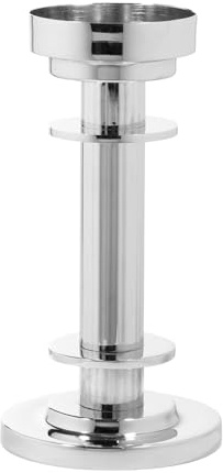 Fink runder Kerzenleuchter 21 cm für Stumpenkerzen Kerzenhalter aus Edelstahl