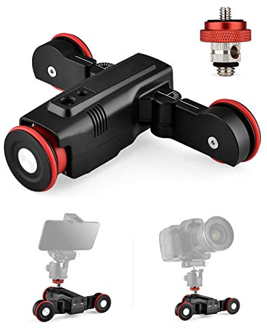 Andoer L5i Drahtlose Kamera Video Auto Dolly 3-Räder APP Steuerung Zeitraffer Gerade/Gekrümmte Linienfotografie Einstellbare Geschwindigkeit für DSLR ILDC Kamera Camcorder Sportkamera Handy