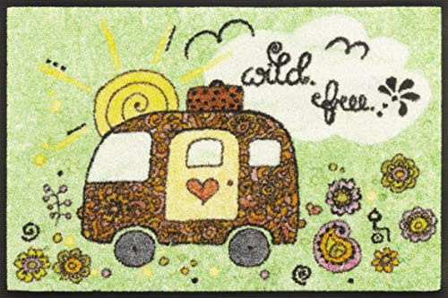wash+Dry Fußmatte, Camper 40x60cm, innen und außen, waschbar