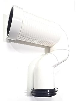 Manguito WC Acodado Recortable Dist. a Pared 21cm