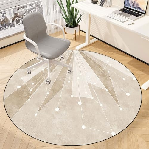 VETCS Bürostuhl Unterlage Rund 80 cm Bodenschutzmatte für Teppich, Bodenschutzmatte Bürostuhl, Unterlage Schreibtischstuhl, Computer Gamer Teppiche, Stuhlmatte für Home Office, Schützt Hartholzböden