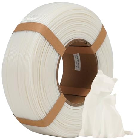 eSUN PLA+ Refill Filament 1.75mm, Refill PLA Plus Spoolless 3D Druck Filament, Maßgenauigkeit +/- 0.03mm, 1KG (2.2 LBS) für 3D Drucker, Weiß