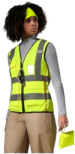 AYKRM Arbeitsweste Warnweste Damen Sicherheitsweste Laufweste mit Reißverschluss und Taschen