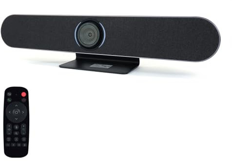 Retekess TC201 4K Webcam Videoconferenza con Sensore da 1/2,5, Tracciamento AI, Bluetooth 5.0, 30 FPS, Array di 4 Microfoni-Tecnologia di Elaborazione 3A, Webcam HD per Conferenze, Riunioni Zoom