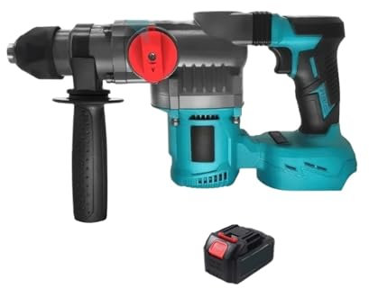MZZYG Marteaux perforateurs Perceuse À Percussion Électrique sans Fil 2200 W 26 Mm Perceuse À Percussion Électrique sans Fil SDS Mandrin Rapide Outil Électrique for Batterie 18 V(with 1XBattery)