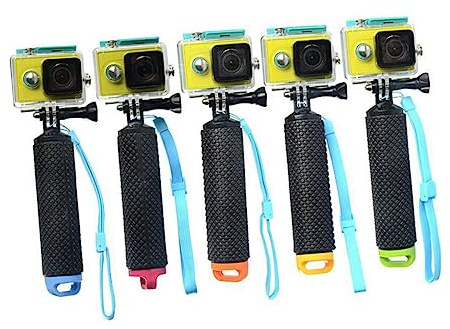 Schwimmstab für Actionkamera 5 Session 4/3 3/2/1 Sj5000 | Abs Silikon, Blau, mit Verstellbarem Gurt, Passend für Sj6000 und Sj7000