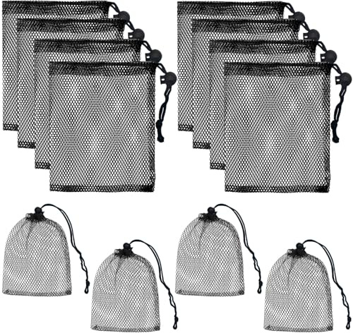 12 Stück 17x20cm Netzbeutel Klein mit Kordelzug, Beutel Mit Kordelzug | Haltbare Netztasche Strand Tragbare Netztasche Sandspielzeug Reise für Kosmetika, Toilettenartikel
