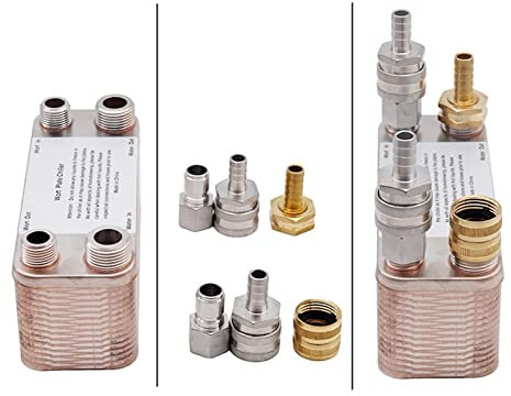 Würze Chiller Wärmetauscher Homebrew Bier Würze Chiller 30 Teller Wärmetauscher B3-12A Effiziente Wärmeübertragung(B2)
