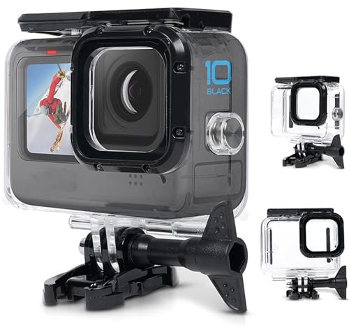 Protettiva Subacquea Immersione 60 Metri Custodia Impermeabile per Go pro Hero 13/12/11/10/9 Nero Action Camera con Accessori
