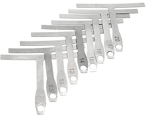 Guígues de Radio de Guitarra de 9pcs, Calibre de Inframundo de Acero Inoxidable, Calibre de Radio de Acero, Calibre de Cuerda de Gravas de Guitarra