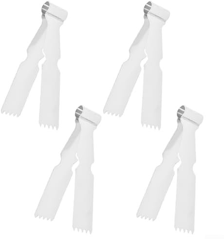 Set di 4 pinze da pasticceria in acciaio inox, perfette per decorare torte e fare dolci attraenti