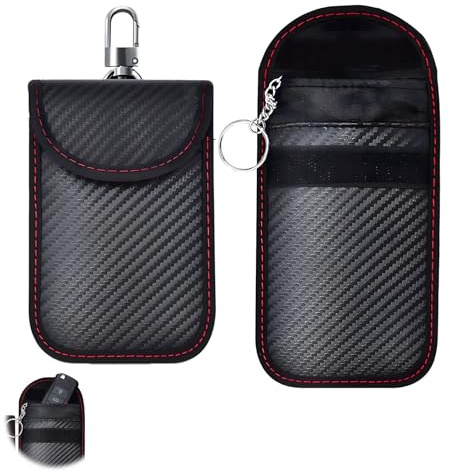 Faraday Pouch for car Keys, Car Key Signal Blocking Pouch, Keyless Entry Car Keys Case, RFID Blocker Bag for Car Security, Keyless Car Blocker, Faraday Bag, RFID key pouch, 9x14 cm, Pack of 2