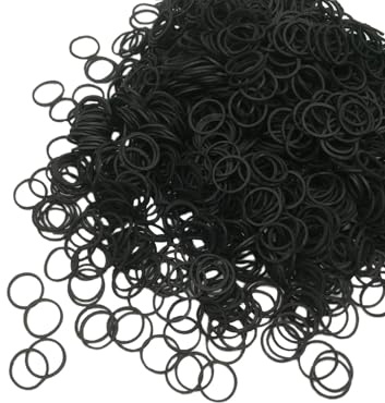 2000 Pieces Mini Rubber Bands, Soft Elastic Bands,Small Tiny Black Rubber Bands for Kids Hair, Braids Hair, Wedding Hairstyle