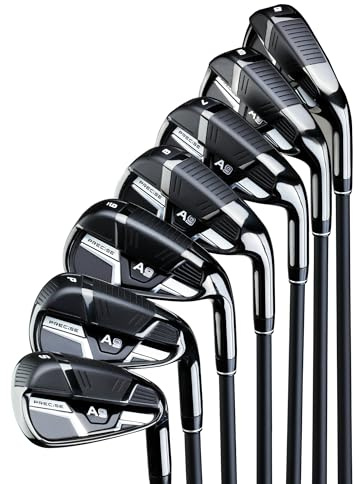 Precise A9 Golf Iron Set – 7 Clubs (5–SW) | Right Hand | Project X Cypher Graphite Shafts & Dual-Compound Grips | Regular Flex, Regular Size | Premium Lightweight Performance