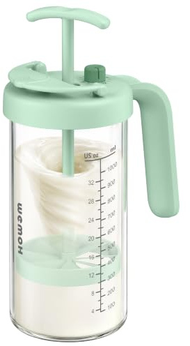 WEMOH Borosilicate Glass Formula Mixing Pitcher –950ml True Mixing Capacity, Time Dial for Freshness Tracking, Dishwasher-Safe, BPA-Free Lid, Perfect for Breastmilk Pitcher Method & Multi-Baby Feeding
