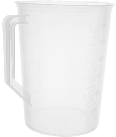 UTHCLO Misurino per Olio Trasparente 3000 Ml Manico Antiscottatura, Tazza Graduata Grande Capacità per Misurazione Liquidi in Cucina e Officina