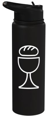 Holy Communion Chalice Bread Faith Graphic Stainless Steel Insulated Water Bottle