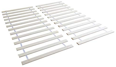 Homestyle4u Kiefer Massivholz Rolllattenrost 180x200 cm für alle Matratzen - Robustes Rollrost, 2 x 13 Lamellen, einfache Montage, hohe Luftzirkulation