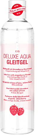 EIS Gleitgel Analverkehr auf Wasserbasis Erdbeer | 300 ml | Gleitgel auf Wasserbasis mit Langzeitwirkung | Extra sensitives Intimgel für gefühlsechtes Empfinden | Erdbeere | Erotik