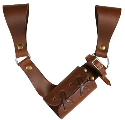 Mythrojan Medieval Sword Frog Adventurer with Leather Holder for Universal Rapier, Broadsword, Cutlass