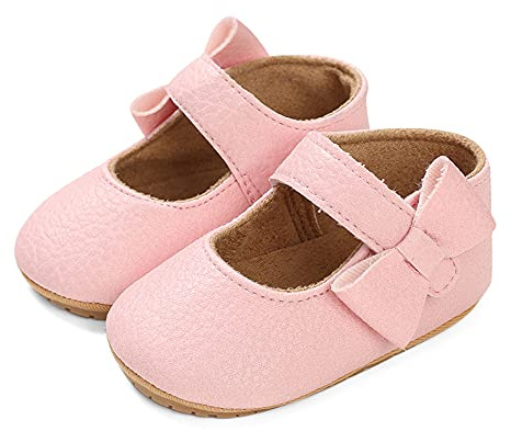 LACOFIA Zapatos Antideslizantes Primeros Pasos para bebé niñas con Suela Bailarinas bebé niña
