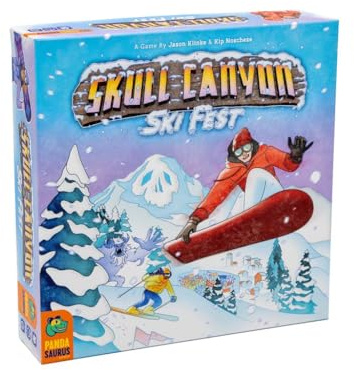 Pandasaurus Games Pandasaurus - Skull Canyon Ski Fest - Englisches Brettspiel - Lustiges Ski-Spiel für Erwachsene und Jugendliche - Ab 14 Jahren - Für 2-4 Spieler - 45-90 Minuten - Englisch