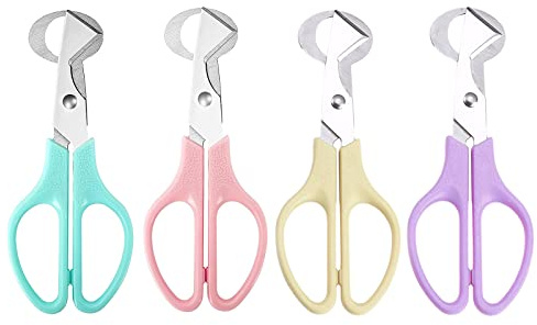 4 Pièces Ciseaux à Oeufs de Caille, Ciseaux à Oeufs de Caille en Acier Inoxydable，Diviseur d'Œufs Ouvre-Œufs pour la Maison, la Cuisine, le Restaurant (Beige, Rose, Violet, Bleu)